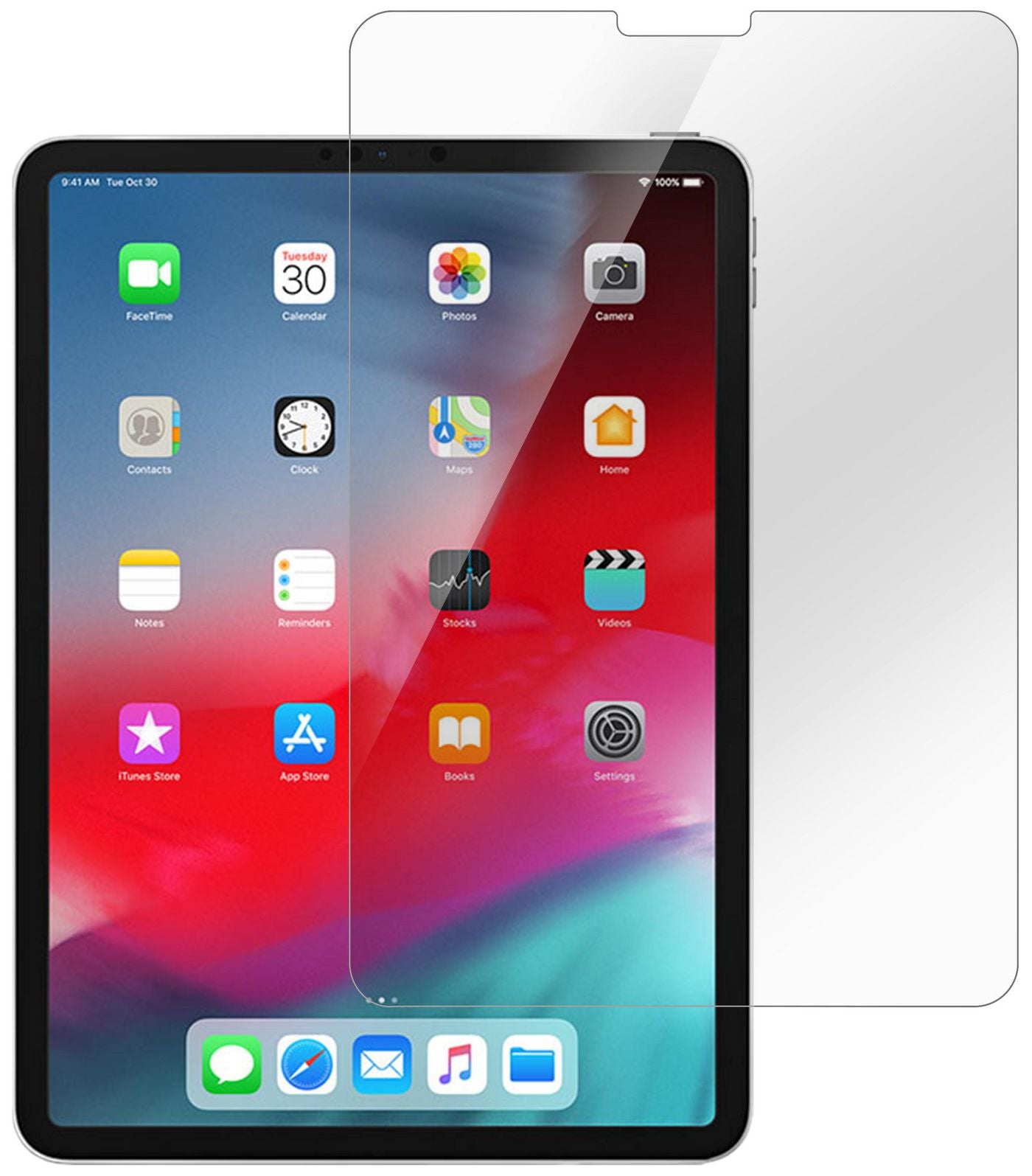 eSTUFF Panzerglas-Schutzfolie für Apple iPad Pro 11" (1.–3. Gen.), iPad Air 10,9" (4. Gen.) – 9H, Anti-Fingerprint