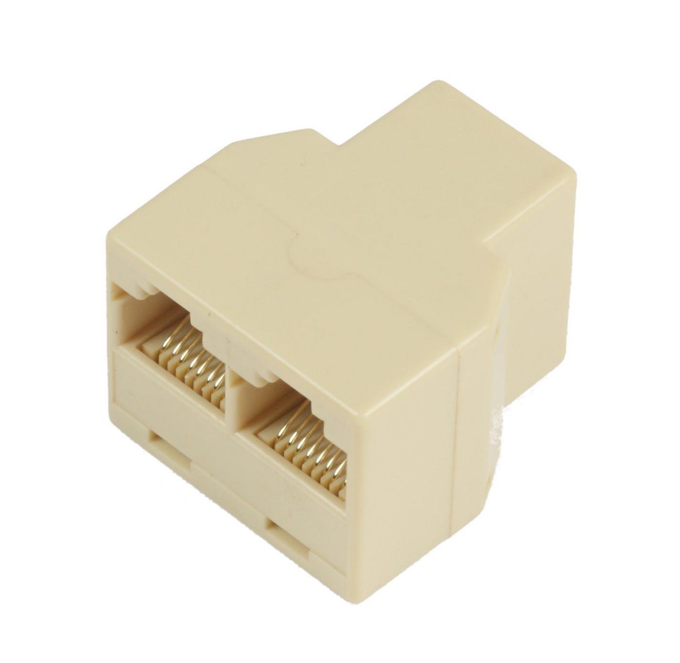 Microconnect RJ-45-Kupplung – 1× RJ-45 zu 2× RJ-45, 8P/8C, beige
