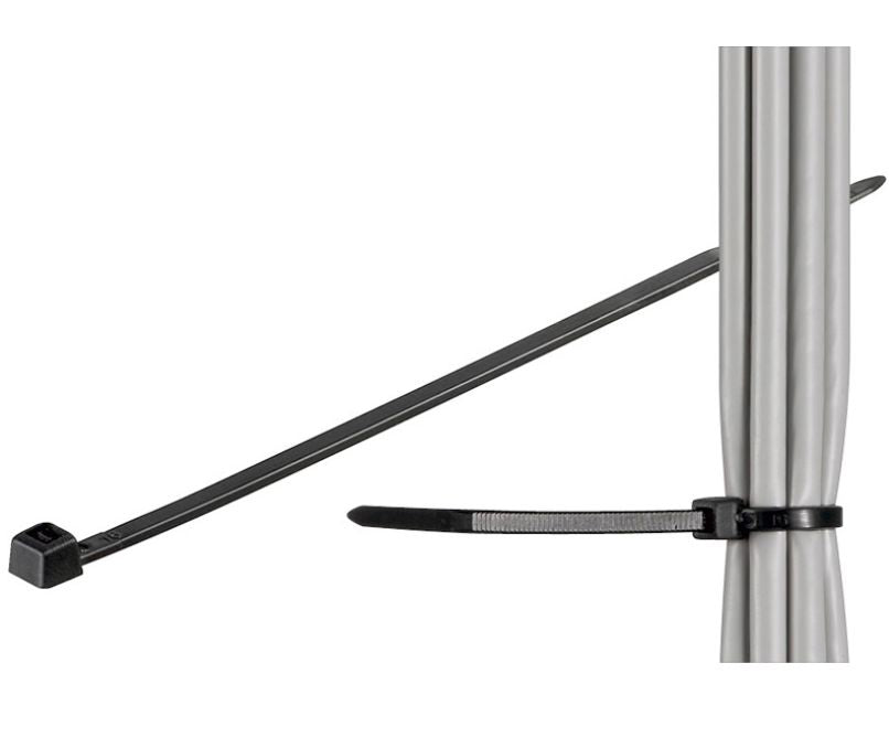 Microconnect Kabelbinder – 203 mm, 2,5 mm, Schwarz, 100er Pack