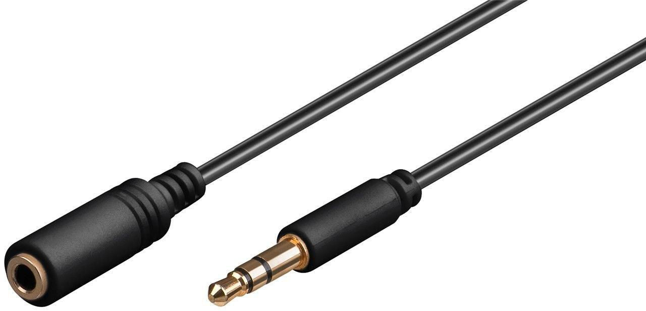 Microconnect 3,5-mm-Klinkenverlängerung – Stecker zu Buchse – 0,5 m, vergoldeter Stecker