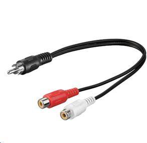 Microconnect Cinch-Kabel (2×) – Cinch Stecker – 2× Cinch Buchse – 0,2 m