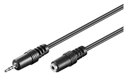 Microconnect 2,5-mm-Klinken-Verlängerung – Stecker zu Buchse – 2 m, Schwarz