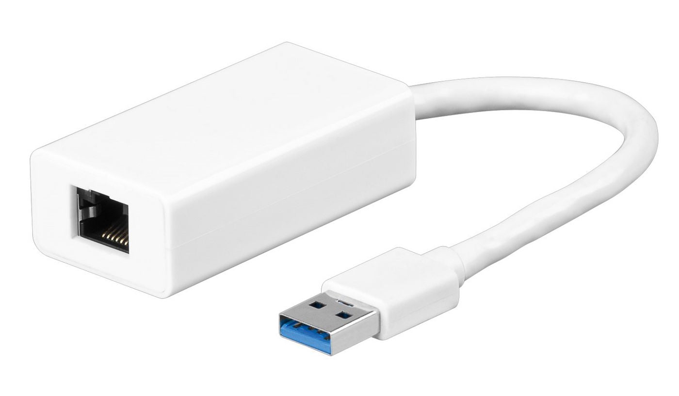 Microconnect USB zu RJ-45 Netzwerkadapter – 1 Gbit/s, USB 3.2 Gen 1 (5 Gbit/s), für Windows/Mac/Linux – Weiss