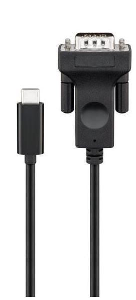 Microconnect USB-C zu VGA Kabel – 1920 × 1080 @ 60 Hz, 1,8 m, Schwarz