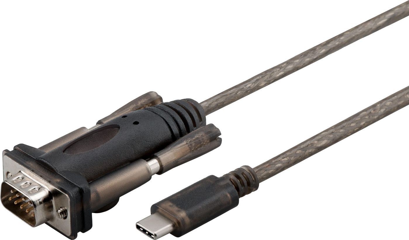 Microconnect USB-C zu DB9 Kabel – 1 m, Schwarz