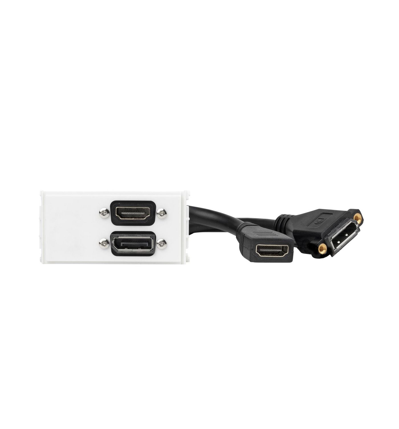 Vivolink WI221267 – Wandplatte, HDMI + DisplayPort, Weiss