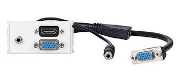 Vivolink WI221270 – Wandplatte, HDMI/VGA/3,5 mm, Weiss