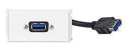 Vivolink USB-Adapter USB-A auf USB-A – USB 3.2 Gen 1 (5 Gbit/s) – Panel – Weiss