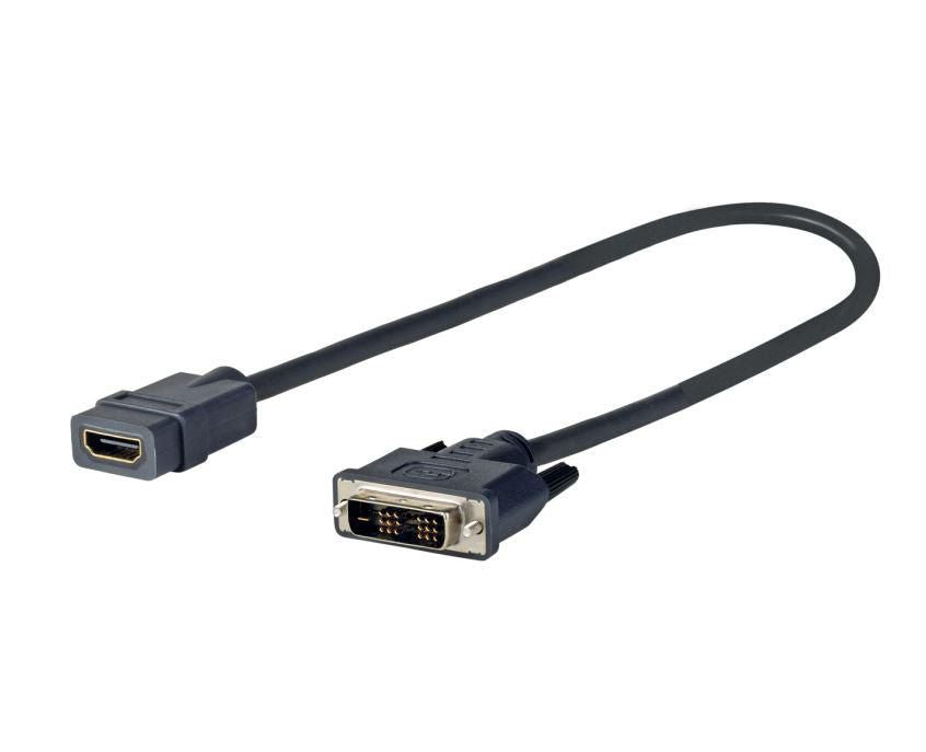 Vivolink PRO DVI Adapter DVI-D zu HDMI – 2560 × 1600 @ 60 Hz, 0,2 m, HDMI 1.4, HDCP 2.2 – Schwarz
