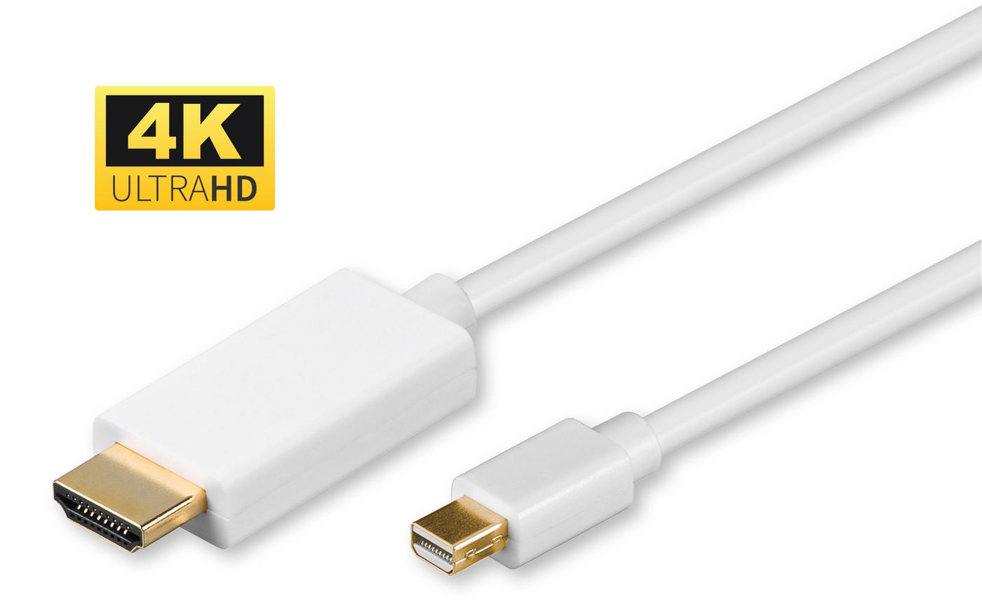 Microconnect Mini DisplayPort auf HDMI Kabel DP 1.2 4K 60 Hz – 2 m – Weiss