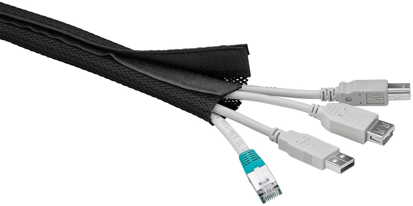 Microconnect Cablesock – 2–4 cm, Schwarz