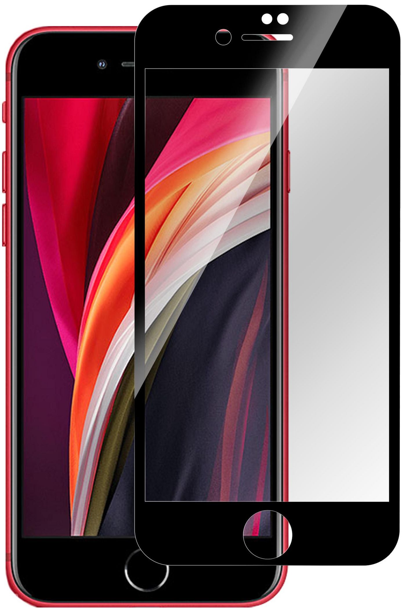 eSTUFF Displayschutz (Panzerglas), Full Cover – für iPhone SE (2022/2020)/iPhone 8/iPhone 7 und andere