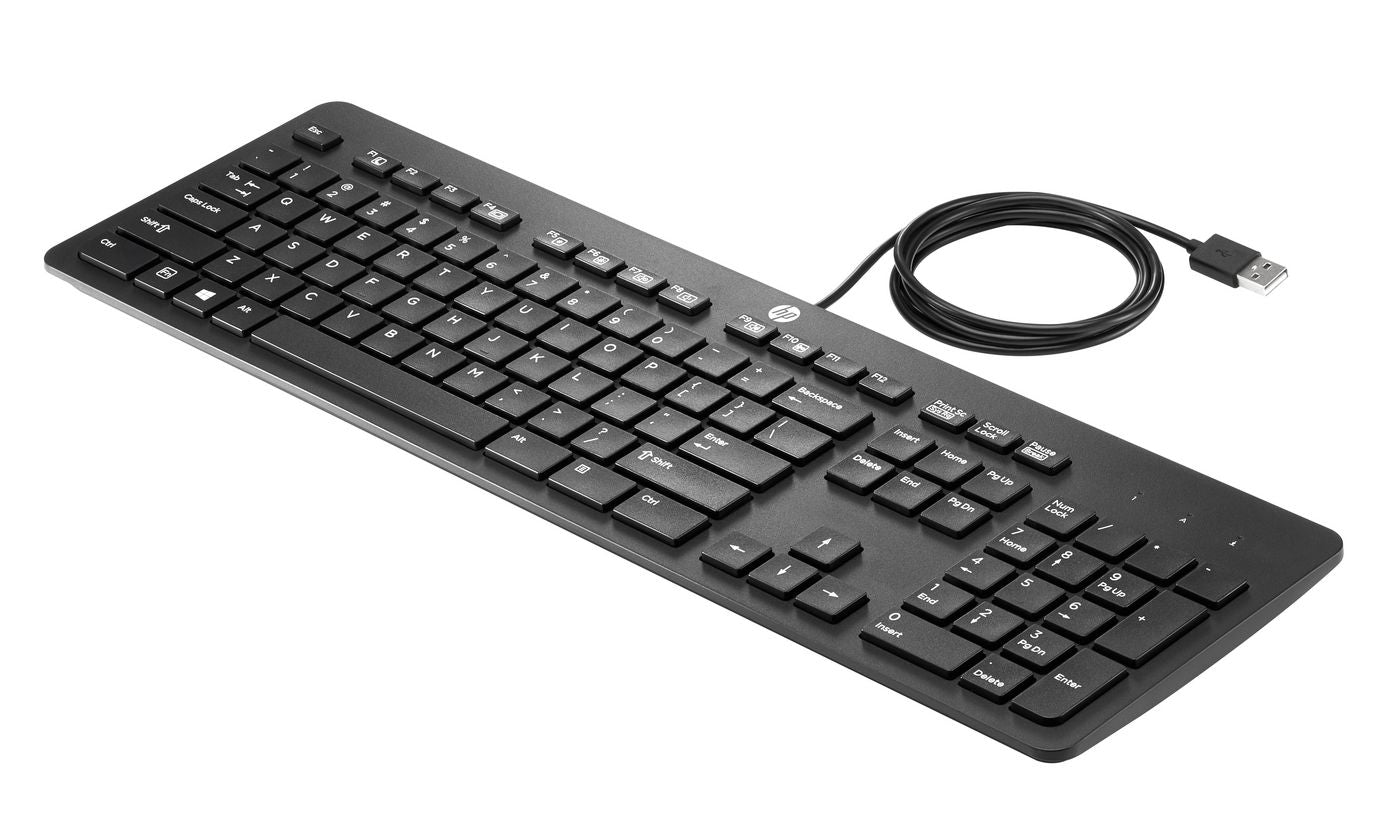 HP USB Business Slim – Tastatur – kabelgebunden (USB) – AZERTY (FR) – Schwarz