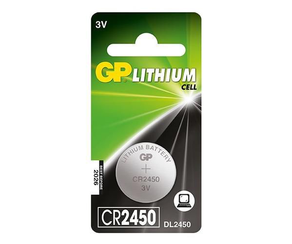 GP Batteries Knopfzelle CR2450, Lithium, 3 V – 1 Stk.