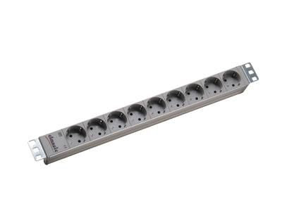 Bachmann Rack-PDU – 9×CEE7/3, 2,0 m, 19" 1U – Aluminium