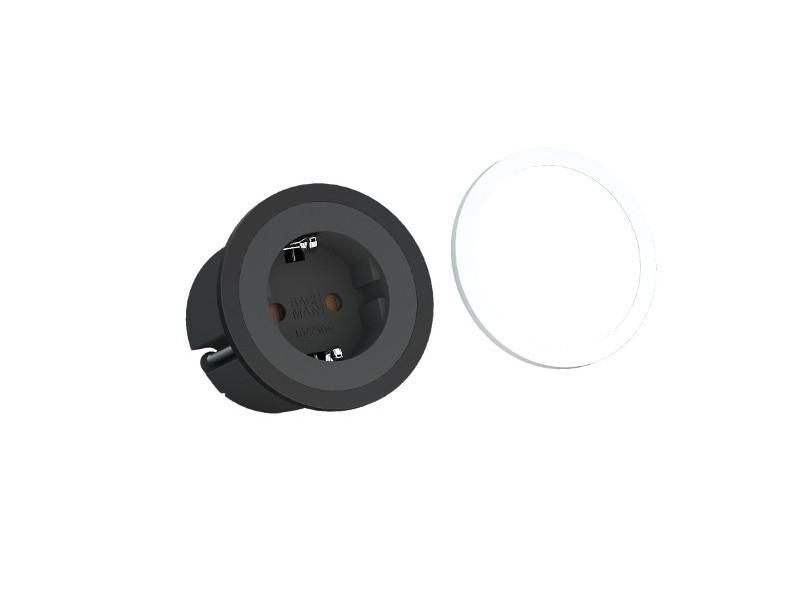 Bachmann PIX Steckdosenleiste – 1× Schuko (Typ F), 0,2 m, schwarz