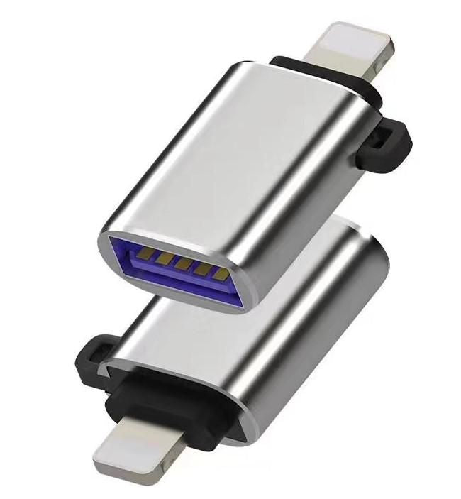 Microconnect Lightning-zu-USB-A-Adapter – Nur Laden, 2,4 A – Silber