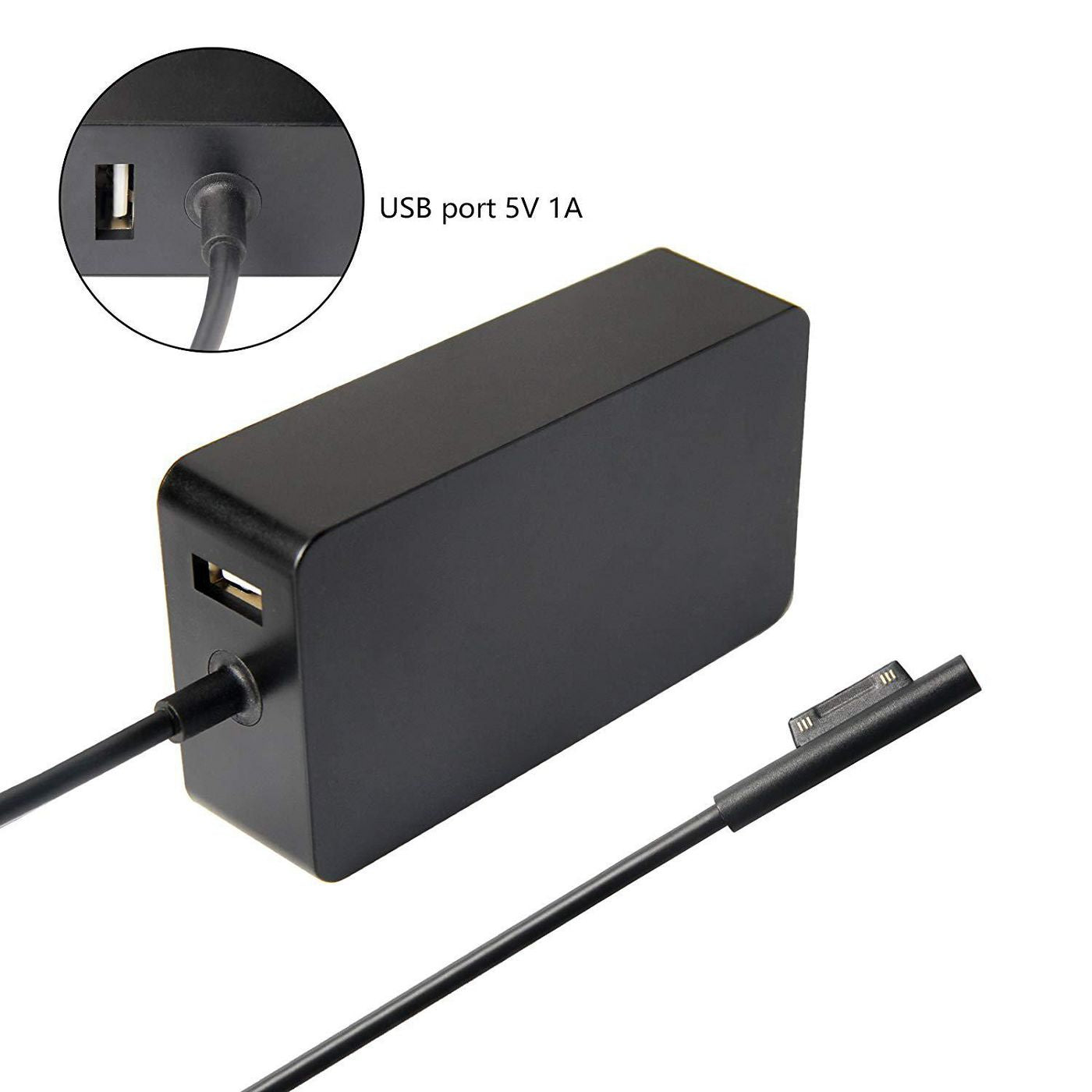 CoreParts Netzteil 60 W – EU-Stecker (Typ C), Schwarz – für Microsoft Surface Pro 3/4/5 und andere