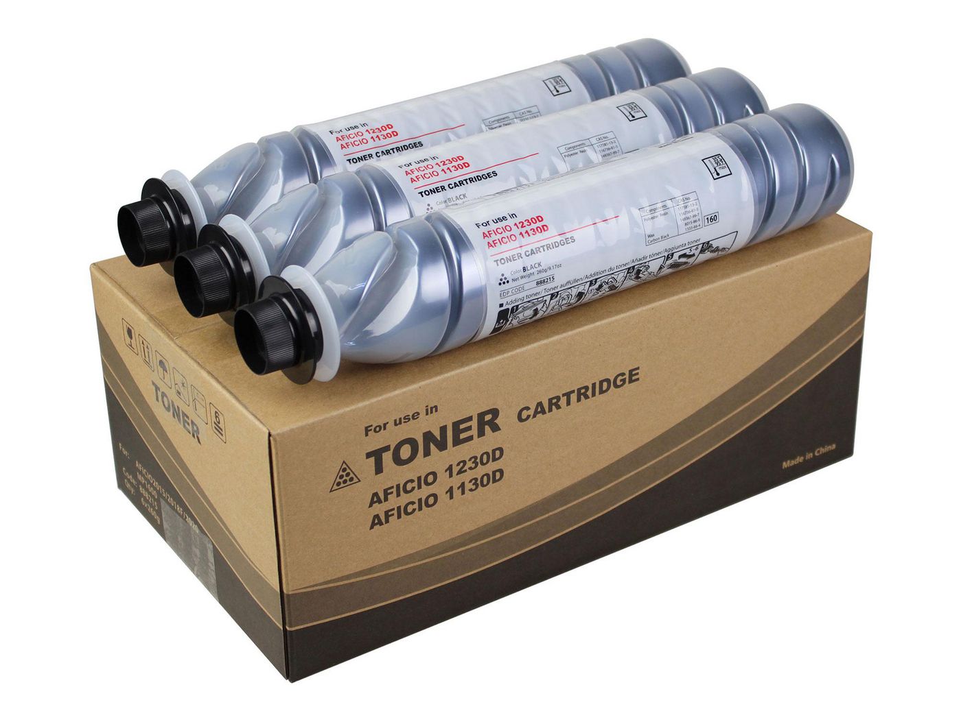 CoreParts Schwarzer Toner – Kompatibel – 3er-Pack – Je 10'000 Seiten – Für Ricoh Aficio 2015/2018F/2020 und andere
