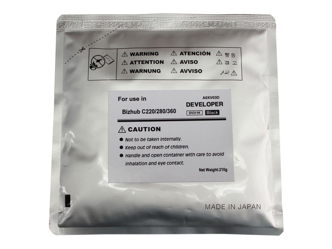 CoreParts Entwicklereinheit Schwarz DV311K – für Konica Minolta Bizhub C220/C280/C360 – 114'000 Seiten