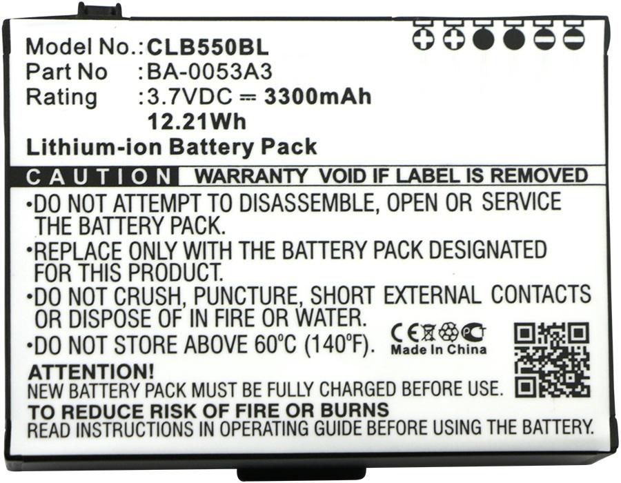 CoreParts Akku – Li‑ion, 3,7 V, 3300 mAh – für CP50, CP55 – schwarz