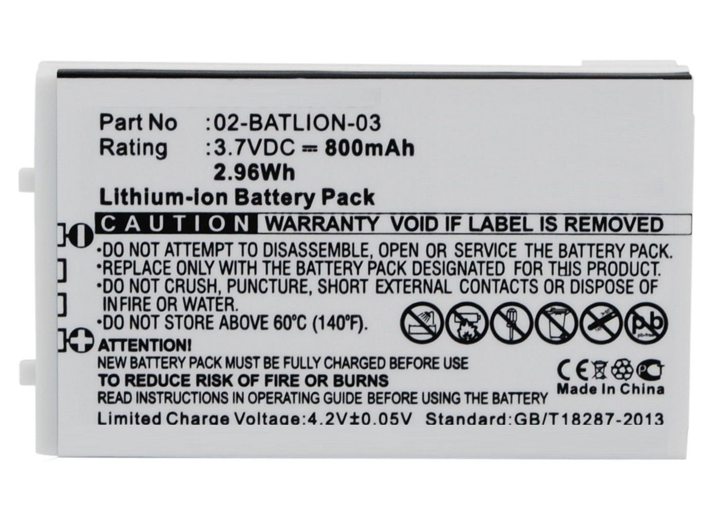 CoreParts Akku Li-Ion 3,7 V 800 mAh, 2,9 Wh – für Opticon OPL-7724/OPL-7734/OPL-9700 und andere