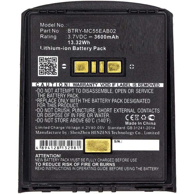 CoreParts Akku – 3600 mAh, 3,7 V, 13,3 Wh – für MC55, MC5574, MC5590 und andere – schwarz