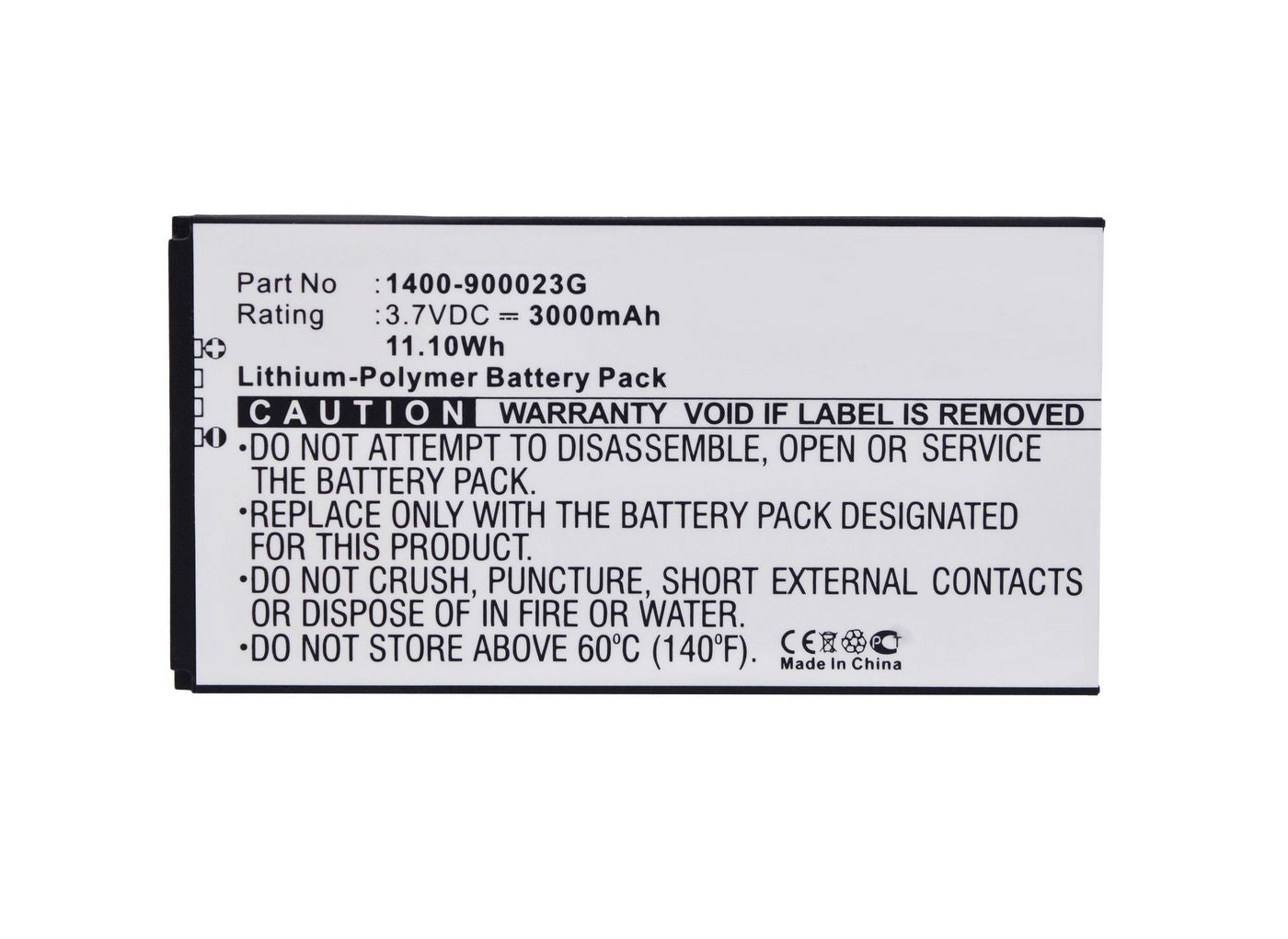CoreParts Akku Li-Po 3,7 V 3000 mAh, 11,1 Wh – für Unitech PA700/PA700MCA/PA720