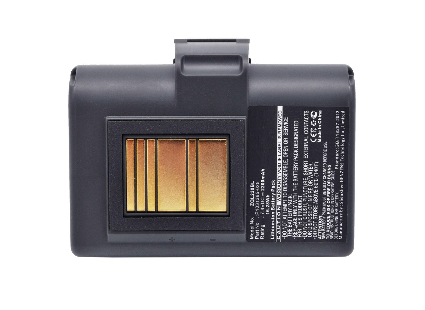 CoreParts Akkubasis P1023901, 7,4 V – für Zebra-Drucker, Schwarz, Li-ion