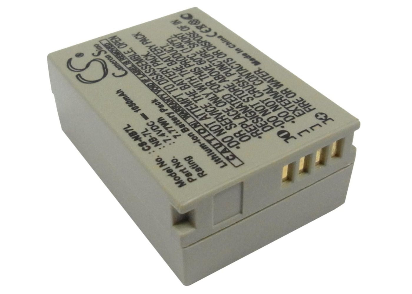 CoreParts NB-7L Akku 7,4 V 1050 mAh (7,8 Wh) – für Canon PowerShot G10, G11, G12 und andere – Grau