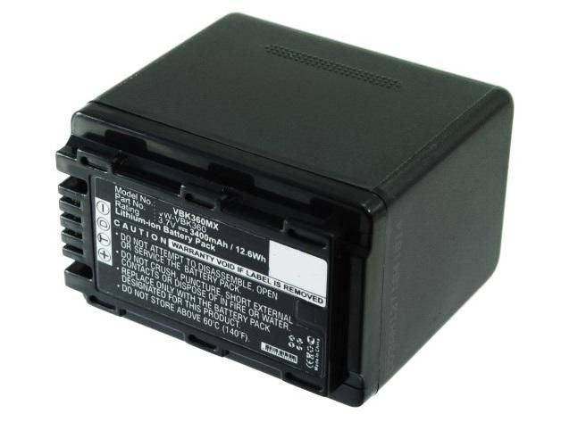 CoreParts VW-VBK360 Akku 3,7 V 3400 mAh – für Panasonic HC-V10, HC-V100, HC-V100M und andere – 1er-Pack