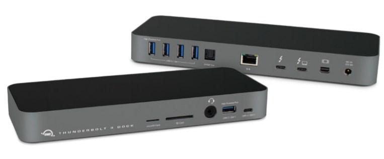 OWC Dockingstation – Thunderbolt 3, 1× DP, 5× USB-A, 1× USB-C, SD/microSD, 3,5 mm Audio, GbE, für Windows/Mac
