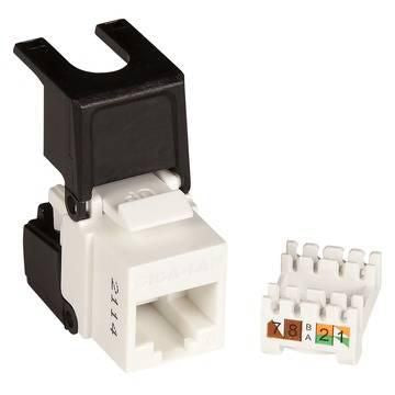 Lanview LVN128143 – RJ-45-Kupplung, Cat6 U/UTP, 250 MHz, Flach, Schwarz/Weiss, 1 Stück