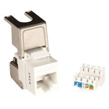 Lanview PRO Keystone-Modul RJ45 Cat6a UTP, 10GBase-T, 15×30×20 mm – metallisch