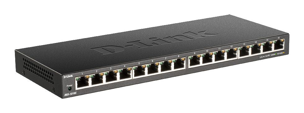D-Link DGS-1016S – Switch – 16×GbE, Desktop, Schwarz