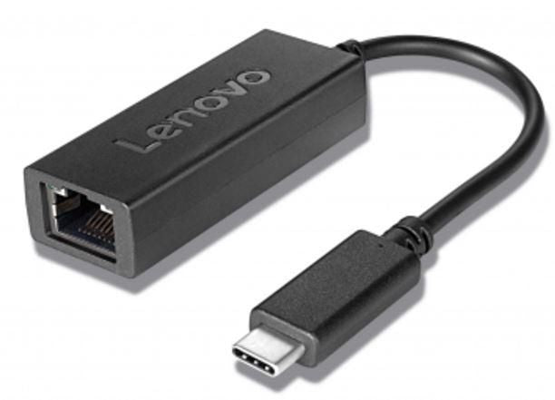 Lenovo USB-C zu RJ-45 Netzwerkadapter – 1 Gbit/s, USB 2.0, 0,21 m, Schwarz