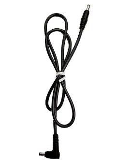 Zebra DC-Hohlstecker-Stromkabel – abgewinkelt–gerade 5,5×2,1 mm, 0,9 m, 20 AWG, schwarz, für Zebra L10