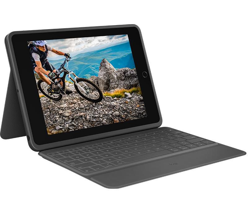 Logitech Rugged Folio Notebook-Schutzhülle – für iPad (7. Generation), Graphit