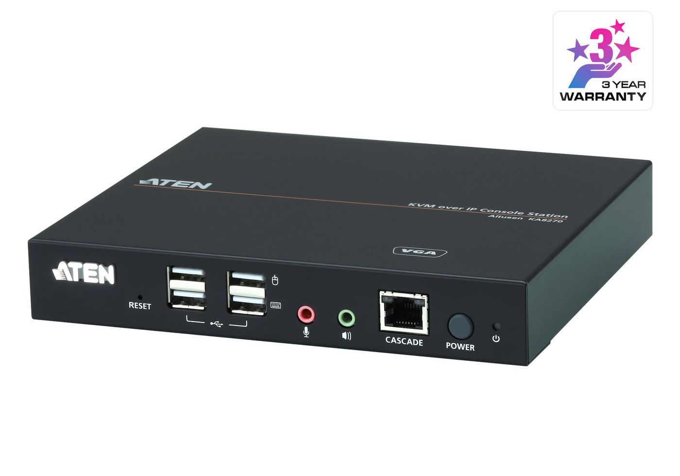 ATEN KVM-over-IP Konsolenstation – HDMI/VGA – 1920 × 1200/60 Hz, Audio, Rack