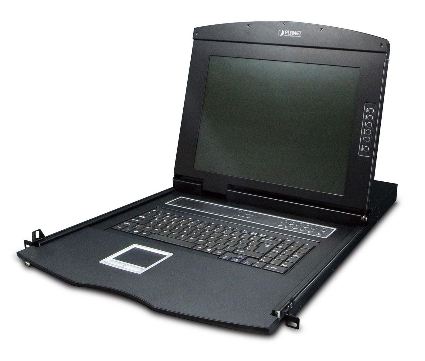 PLANET Combo VGA LCD – 17" Rack-LCD-Konsole – 16-Port KVM (VGA), 1280 × 1024, USB 2.0-Hub – 1U