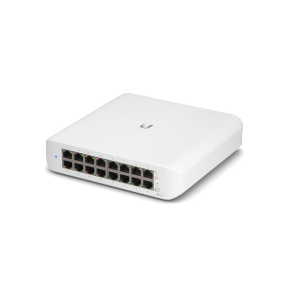 Ubiquiti UniFi Switch Lite 16 PoE – Managed L2 Switch – 16× 1G, 8× PoE+, Wandmontage, lüfterlos