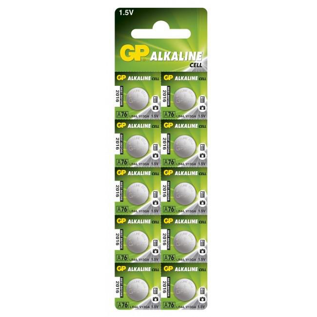 GP Batteries Knopfzellen LR44, Alkaline, 1,5 V – 10 Stk.