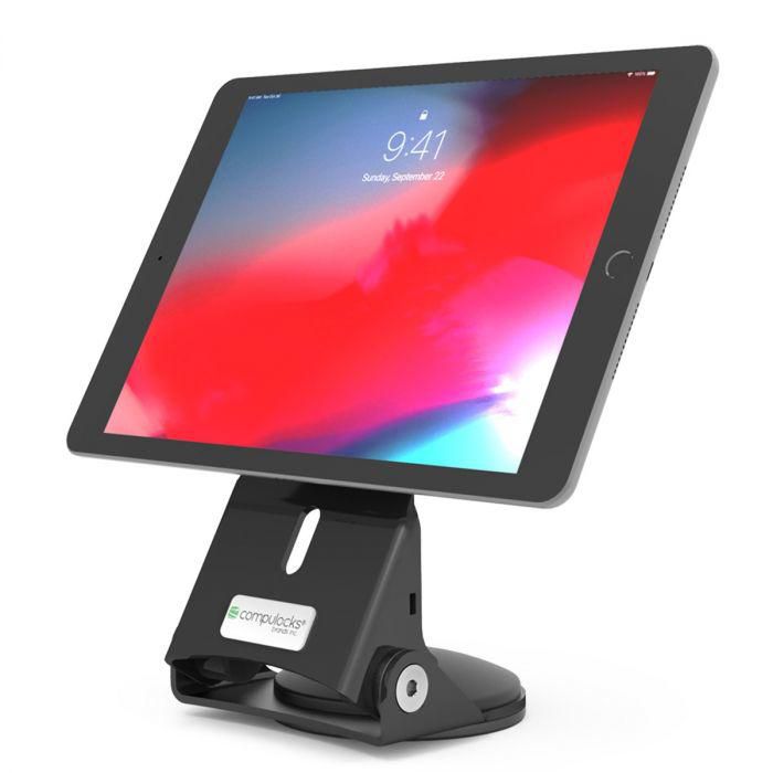 Compulocks Tablet-Ständer für Tablets bis 12,9" – abschliessbar, neigbar – Schwarz