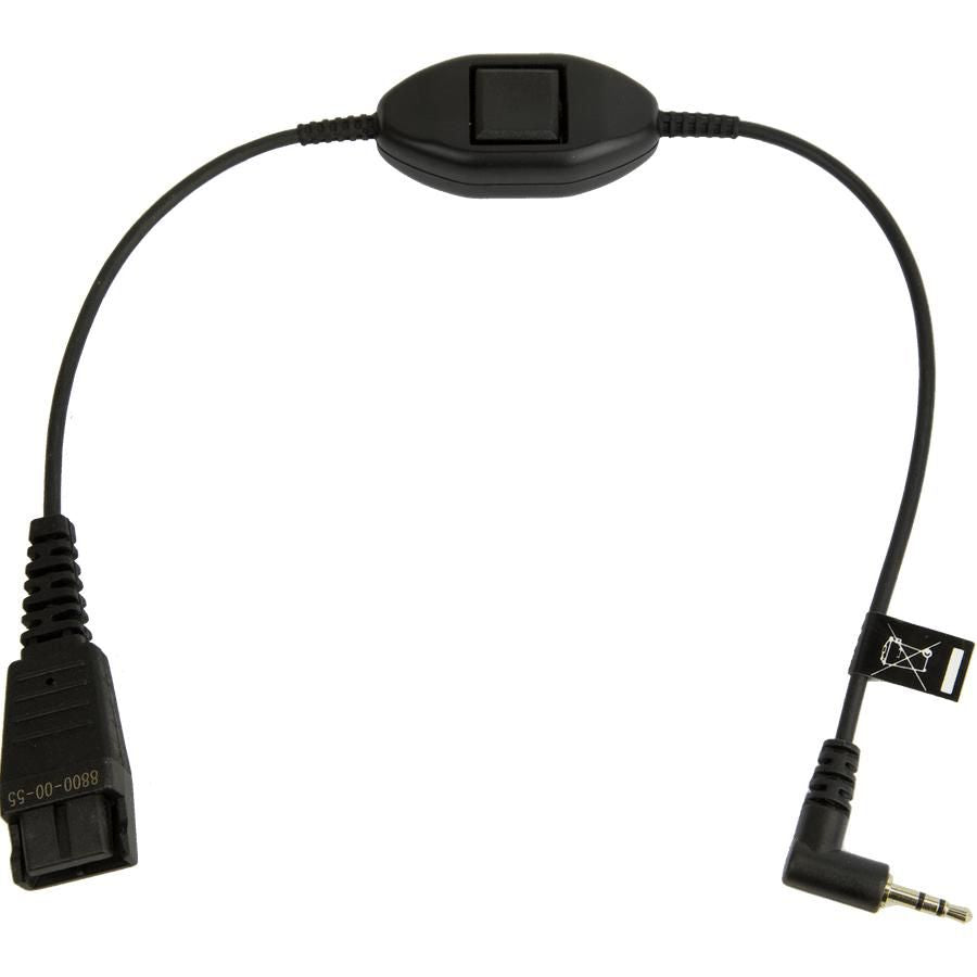 Jabra QD-Kabel – 2,5 mm Pin-Stecker, gerade, 0,3 m