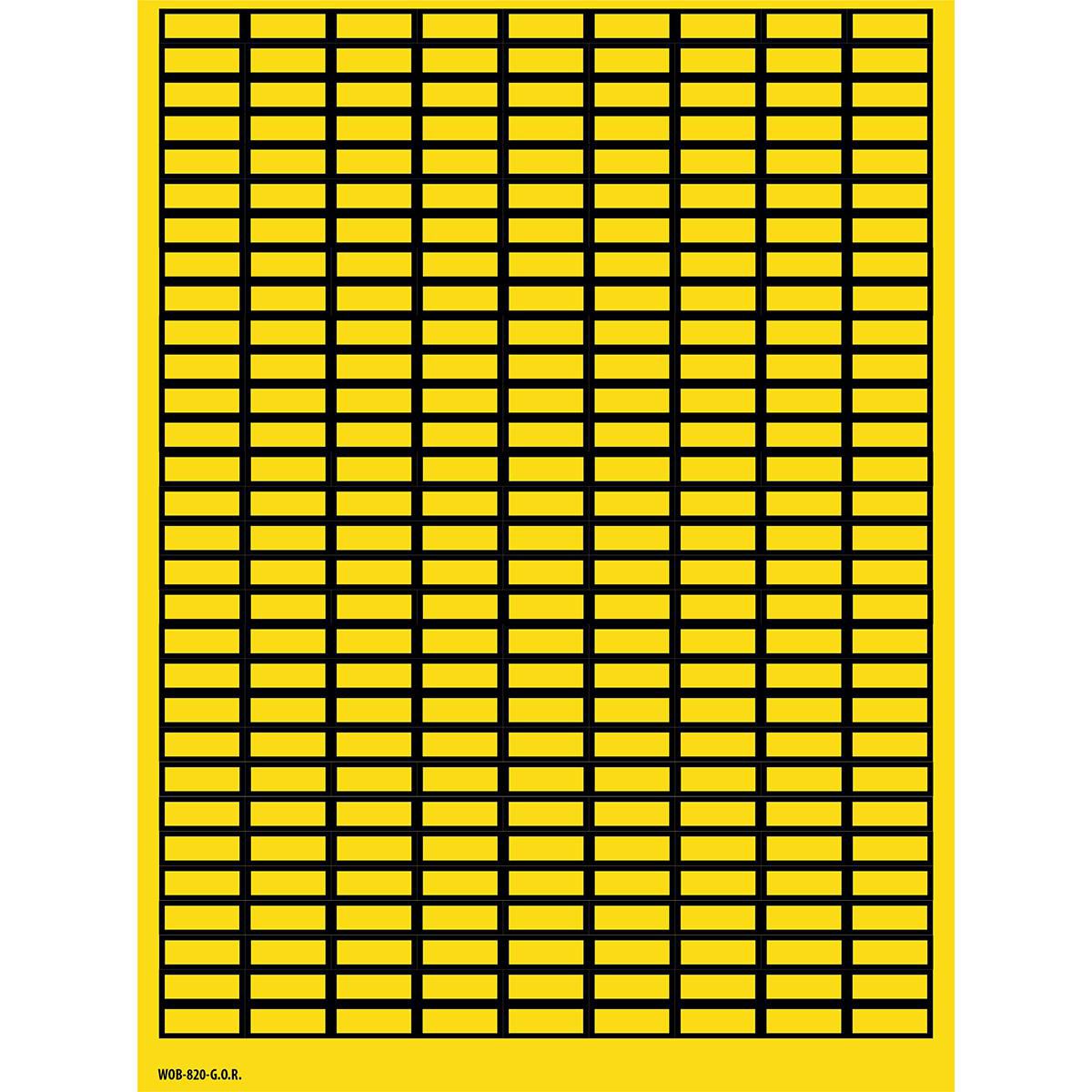 Brady Haftetiketten – rechteckig 20 × 8 mm, gelb, Vinyl, 6'750 Stk.