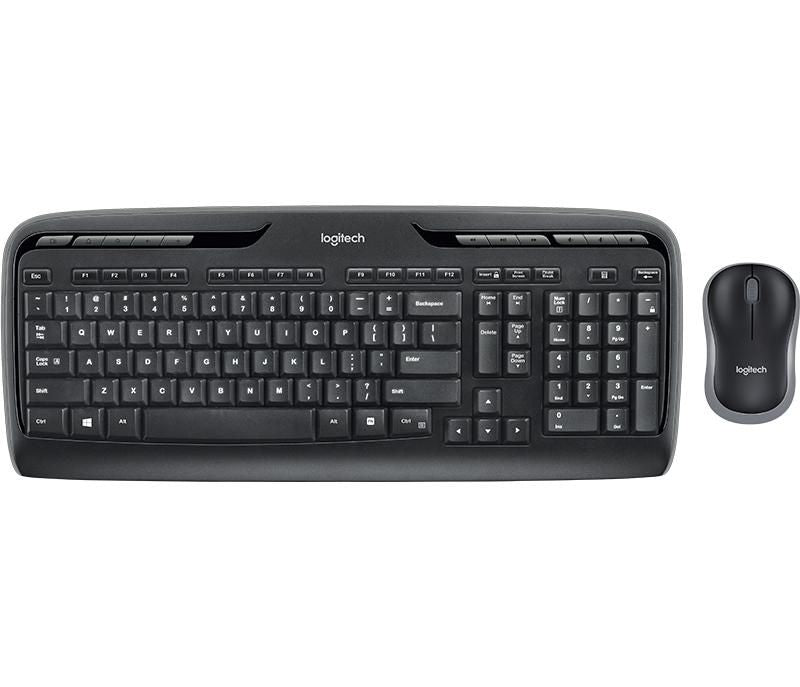 Logitech MK330 – Tastatur- und Maus-Set – 2,4 GHz USB-A (Nano-Empfänger) – QWERTY (UK-INT) – Schwarz