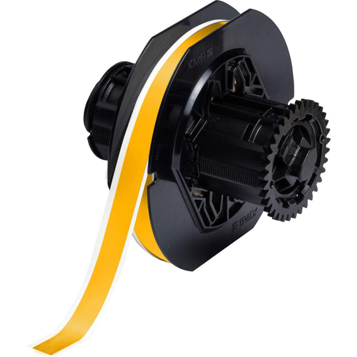 Brady B30C-500-7569-YL – Endlos-Etiketten 13 mm – Vinyl, Glanz, Gelb – Permanent haftend – für BBP30/BBP31