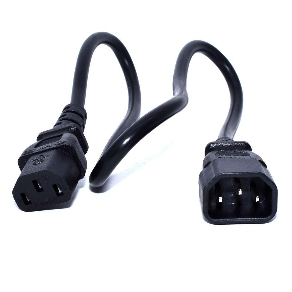 Zebra Netzkabel – IEC C14 zu IEC C13, 0,5 m, schwarz