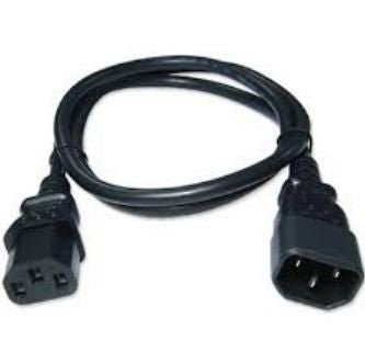 Zebra Netzkabel – IEC C14 zu IEC C13, 1 m, schwarz