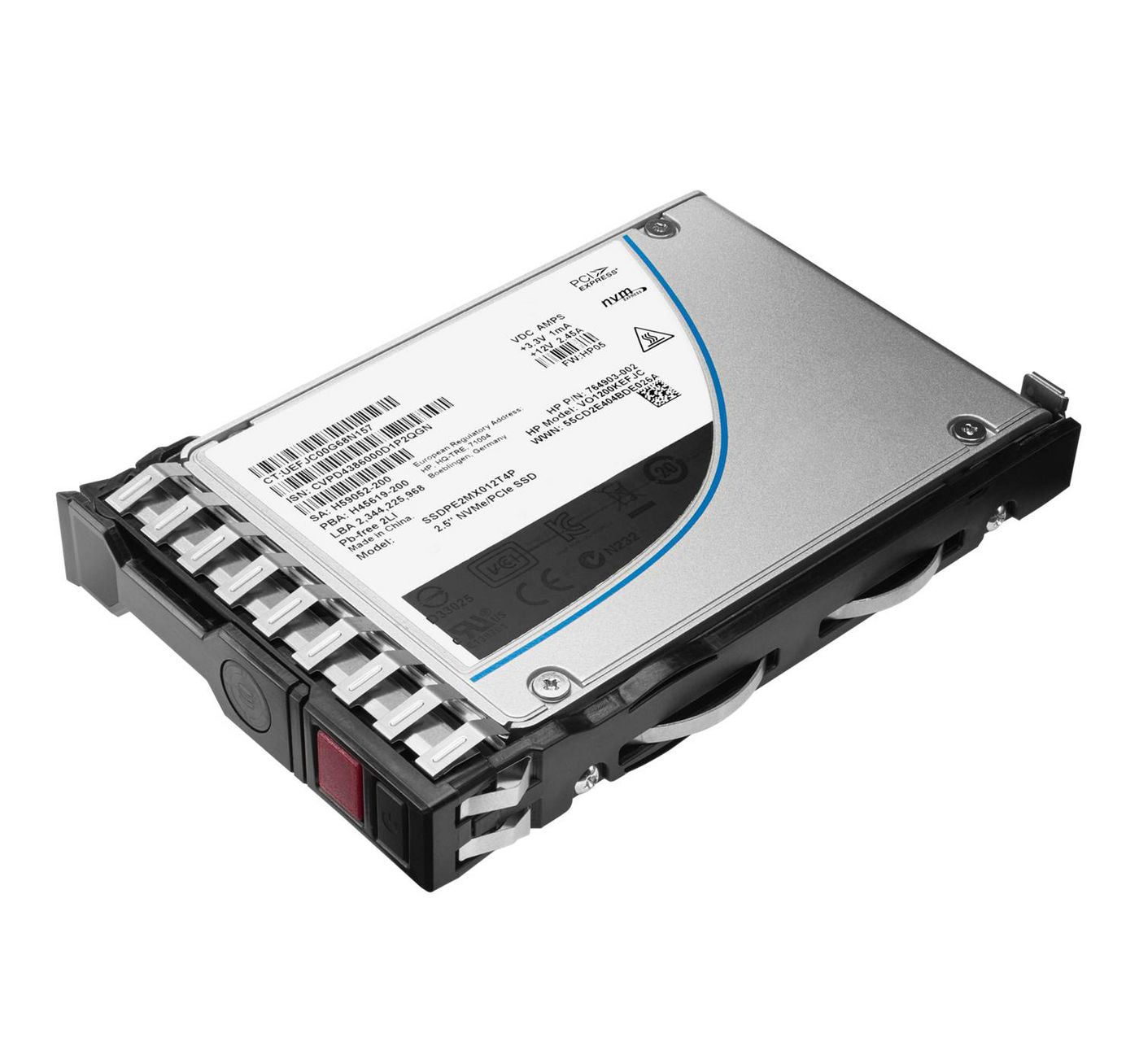 HPE P19819-B21 – 7,68 TB 2,5" U.3 NVMe SSD, 6200 MB/s, TLC, Hardwareverschlüsselung